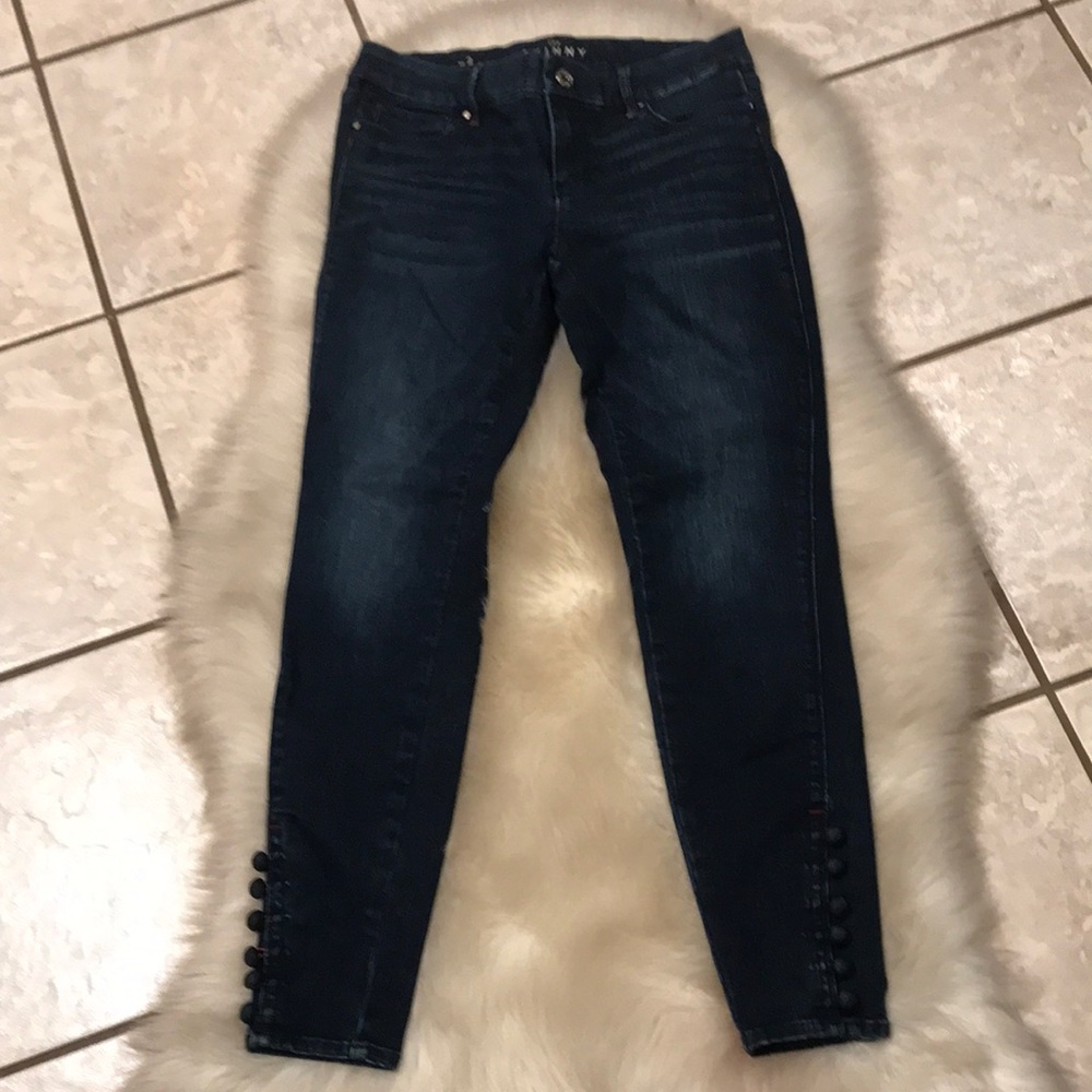 White House Black Market Distressed Skinny Jeans